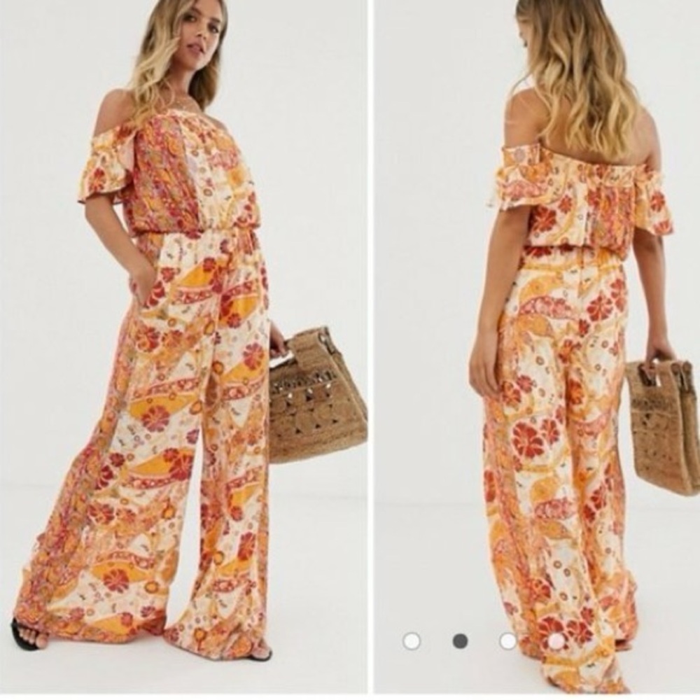 Free People Carmen Off Shoulder Jumpsuit